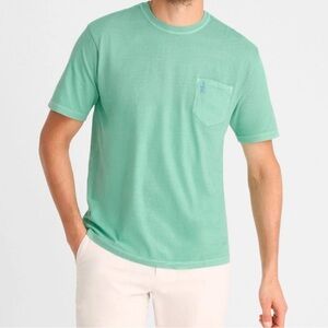Men’s Johnnie-O Light Green Cotton Blend Beach Surf T Shirt Embroidered Logo XL